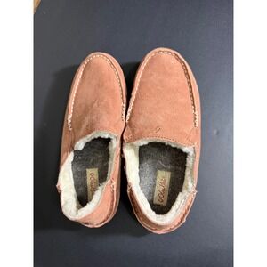 Olukai Nohea Slipper Suede Shearling Line Moccasin Clay Pink 20269-WCWC Womens 6